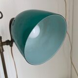 Vintage lamp 1900 celadon jeweler workshop brass - 56 cm