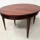 Louis XVI style bandeau table with 6 XIX century tapered legs.