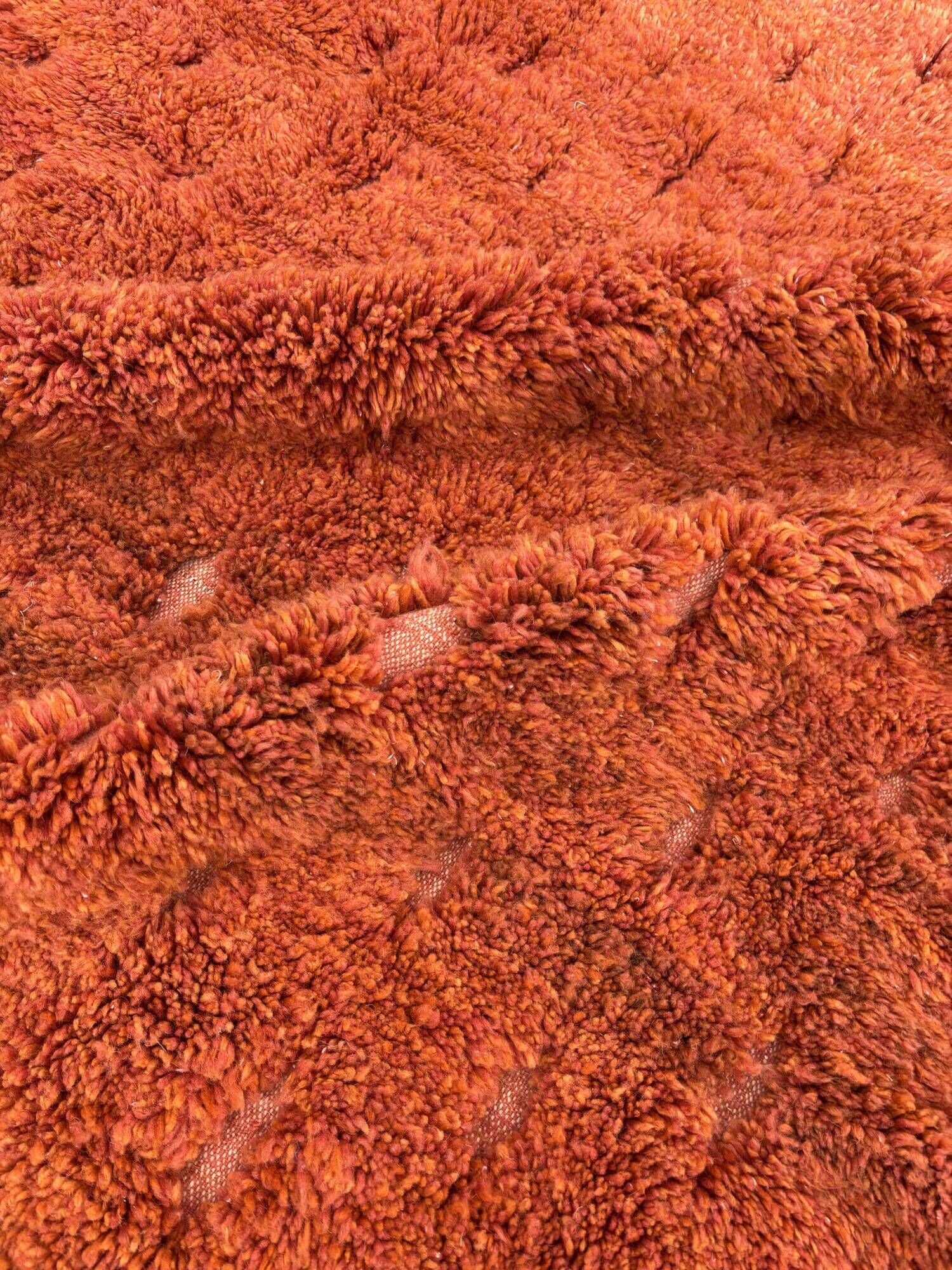 Naraja/ Mrirt Berber rug in orange natural wool