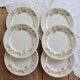 6 vintage dessert plates English earthenware Oxford floral pattern
