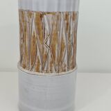 Large ceramic cylinder vase by Les Argonautes