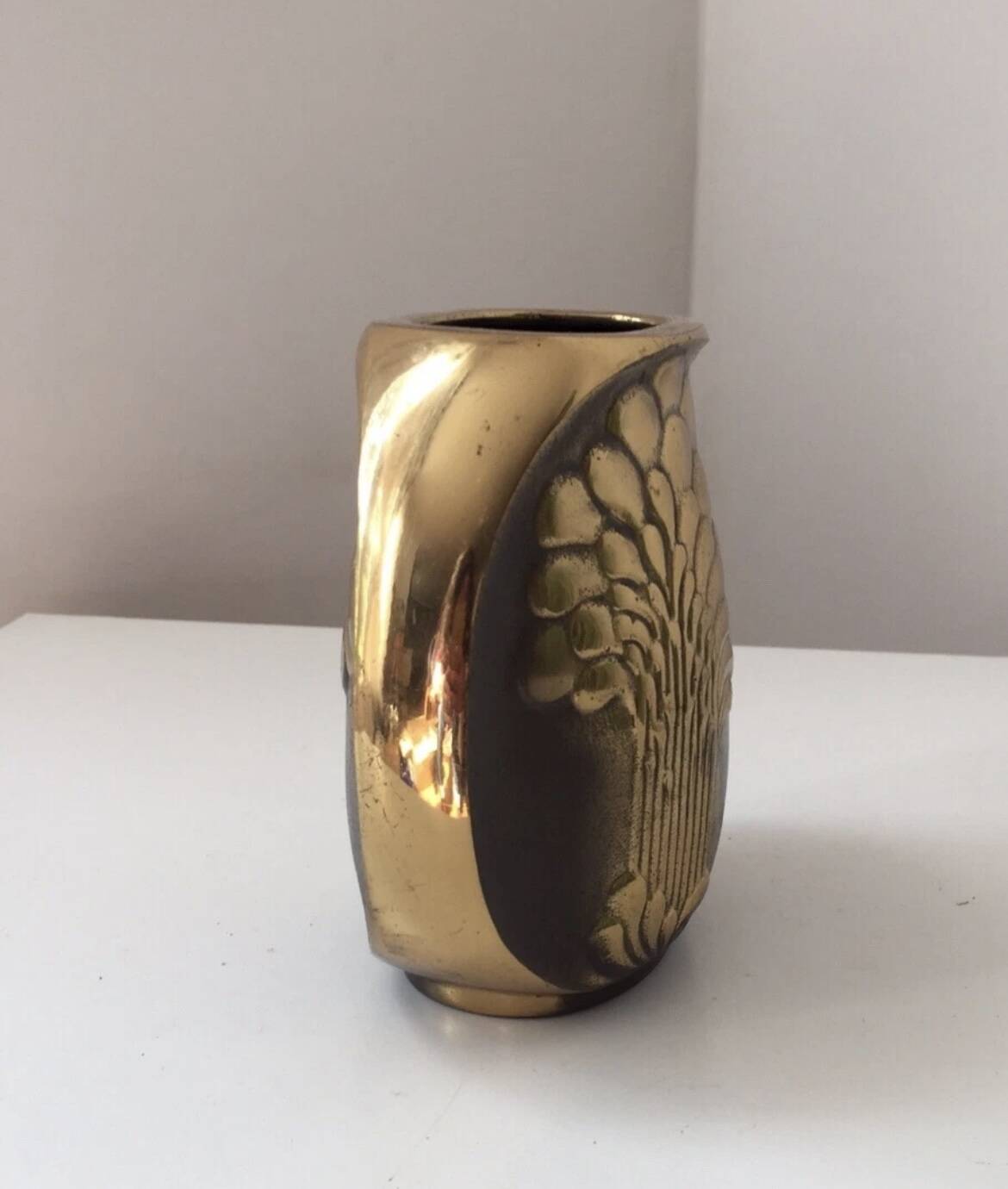 Vintage vase Art Nouveau gilded bronze