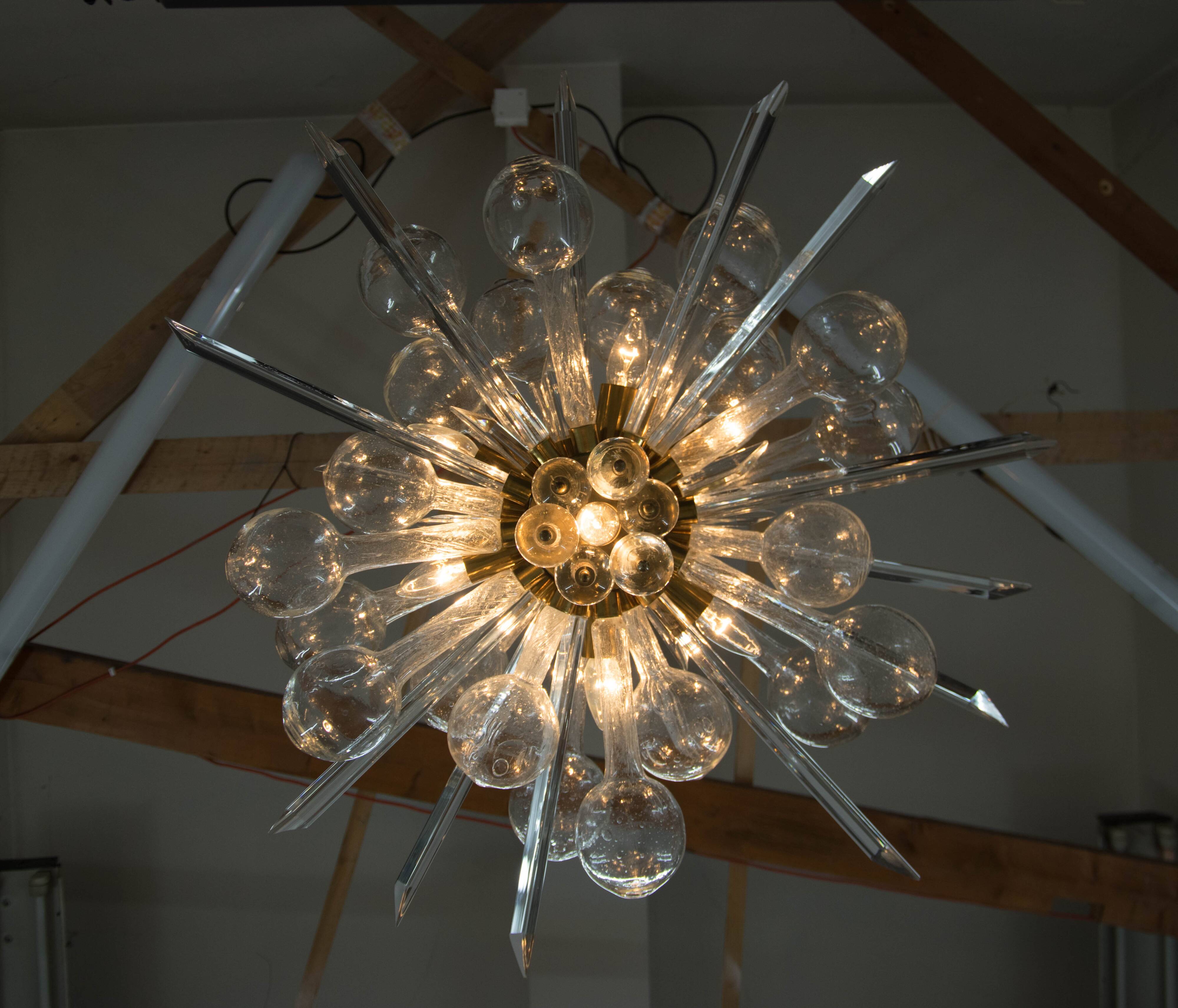 Extraordinary Art and Design Chandelier by Rene Roubicek, 1960s