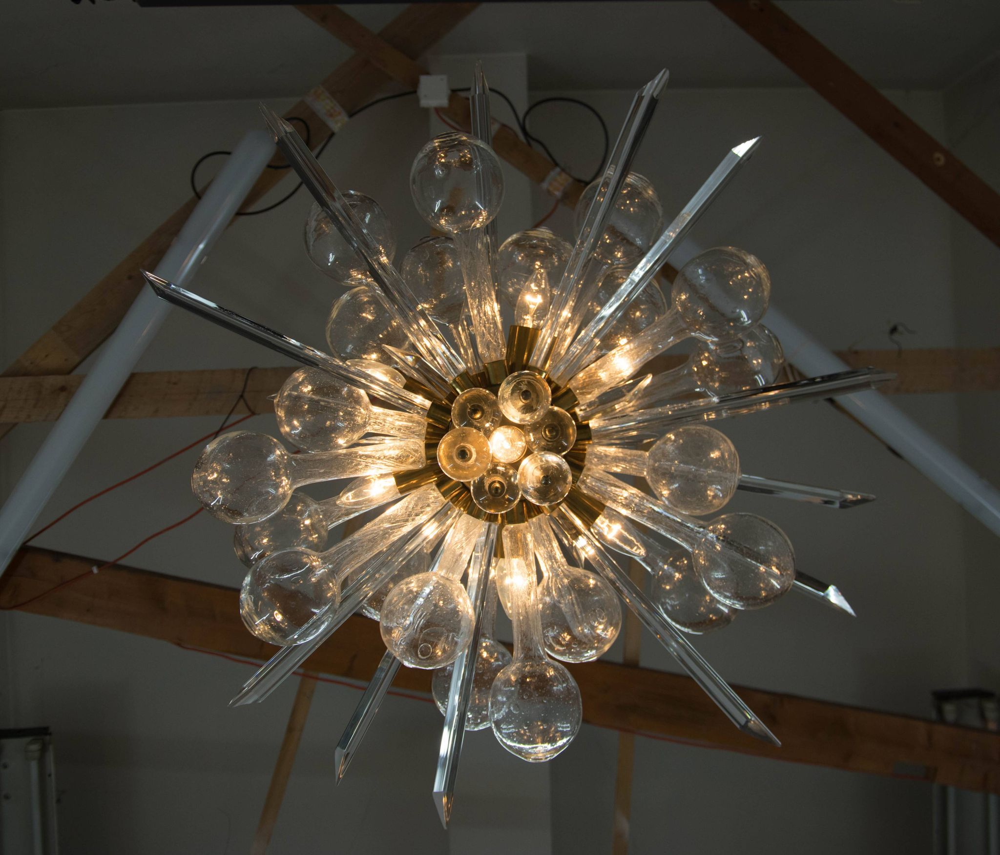 Extraordinary Art and Design Chandelier by Rene Roubicek, 1960s