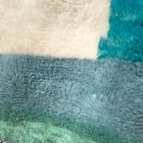 Tapis berbère beni ouarain bleu ocean