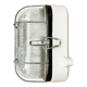 Industrial white porcelain cage wall light with ribbed glass, 1970s