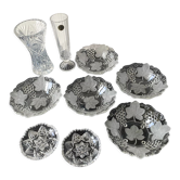Ensemble de bols et vases en cristal / verre