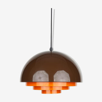 Danish vintage pendant lamp Milieu by Jo Hammerborg, Fog og Morup, 1970s