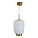 Scandinavian suspension Kina by Bent Karlby for Lyfa 1960 opaline brass