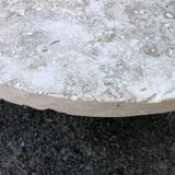 Vintage asymmetrical design coffee table in Mactan travertine stones by Magnussen ponte.