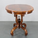 1930s Bentwood Table with Walnut Top Finish, Czechoslovakia