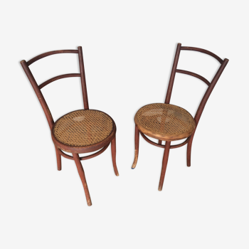 2 chaises cannées Josef Hoffmann