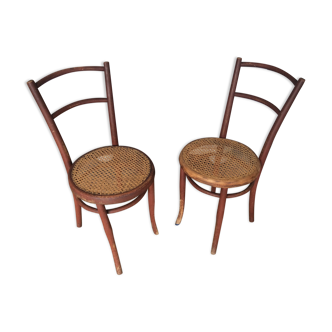 2 chaises cannées Josef Hoffmann