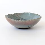 Vintage Raku ceramic bowl, handmade, signed, Japanese craftsmanship.