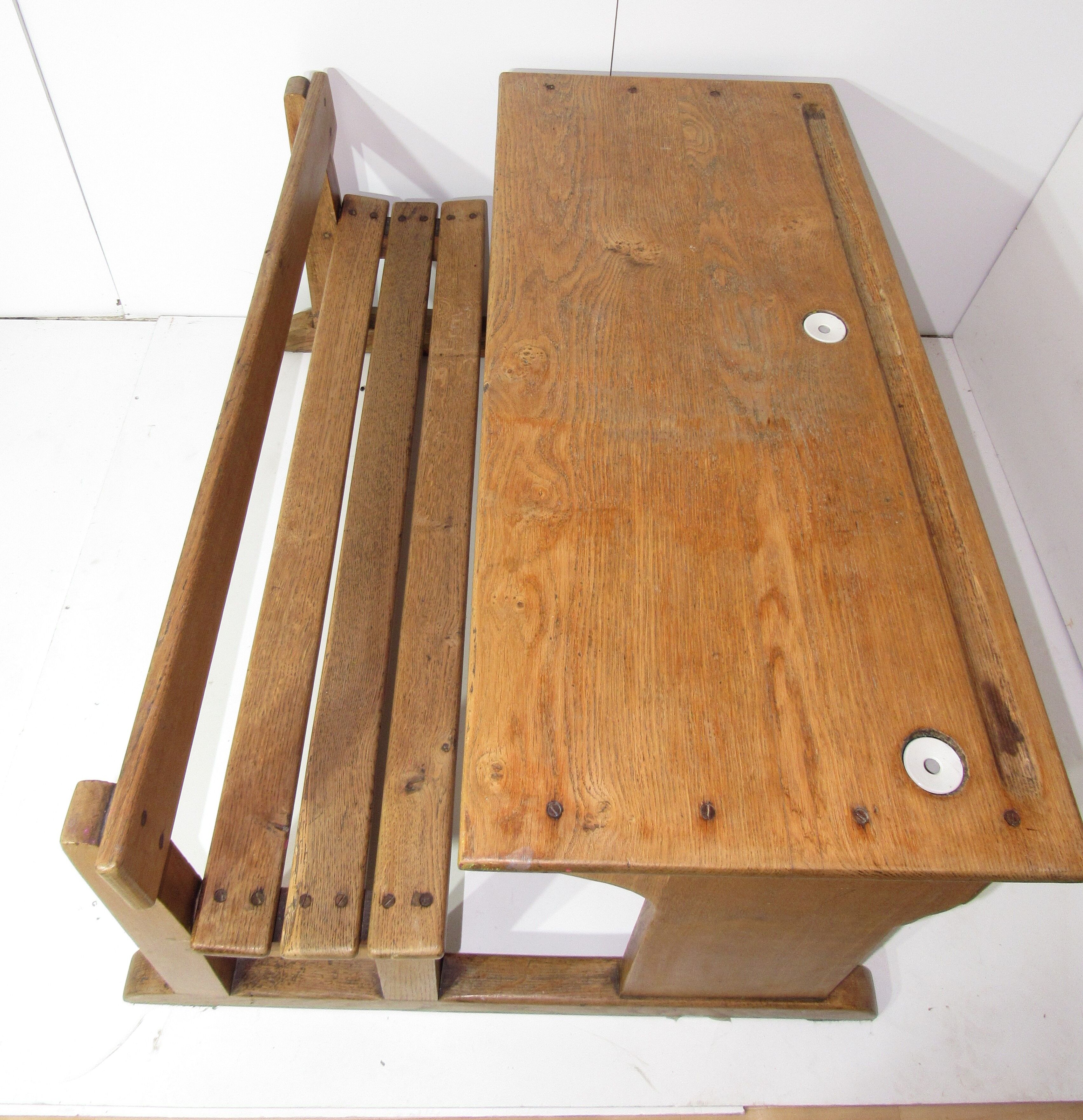 Light oak school desk