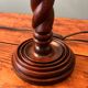 Pair of table lamps in turned wood, manual work