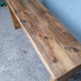 Old patinated solid wood bench 100cm