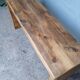 Old patinated solid wood bench 100cm