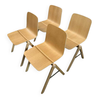 Set of 4 stackable chairs, Ronan & Erwan Bouroullec for HAY Copenhagen.