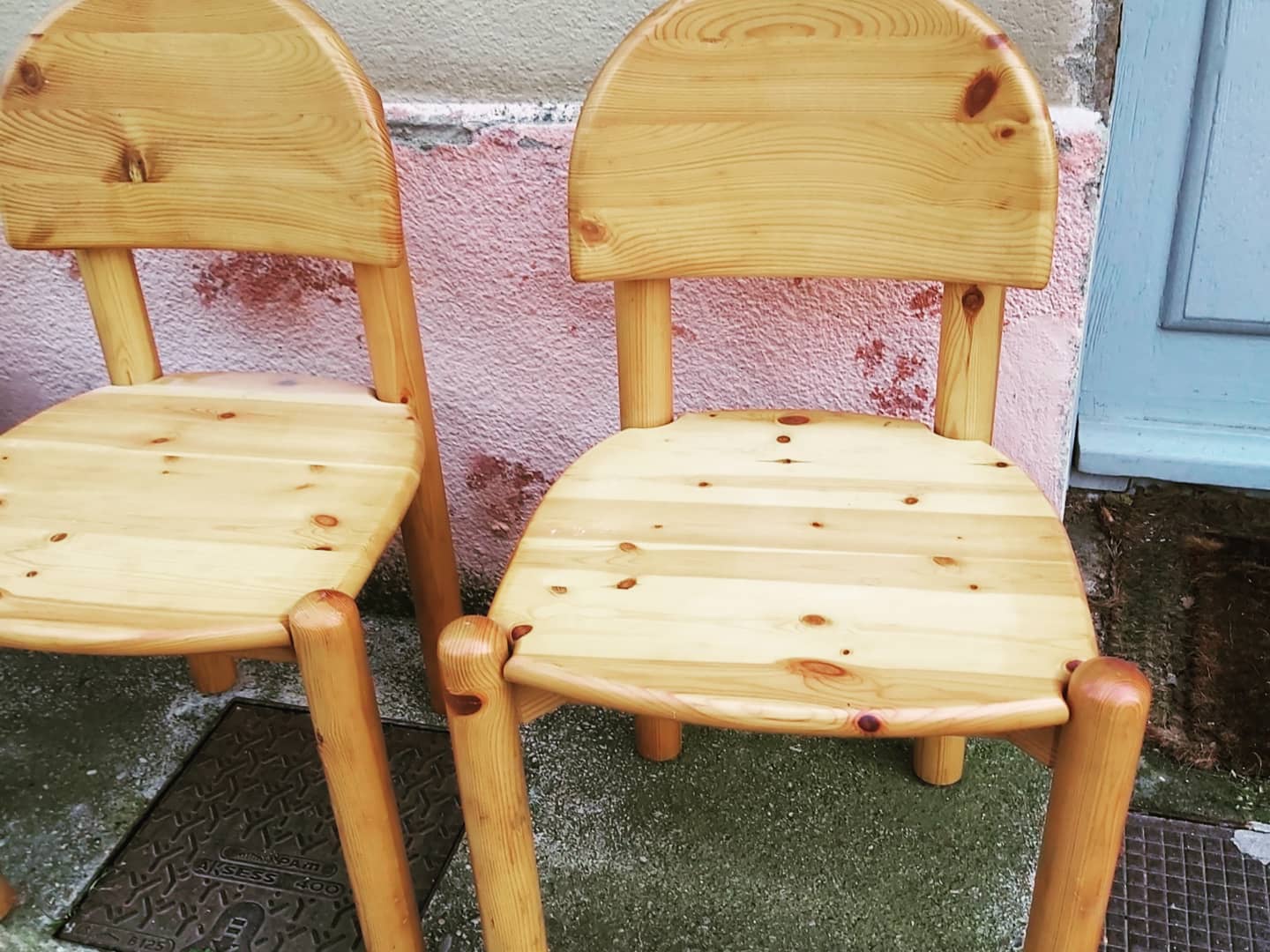 Série de 6 chaises en pin de Rainer Daumiller