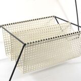 Large Mathieu Mategot style white and black vintage 60s table