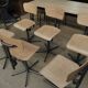 Industrial rotary and adjustable workshop chairs 1950s