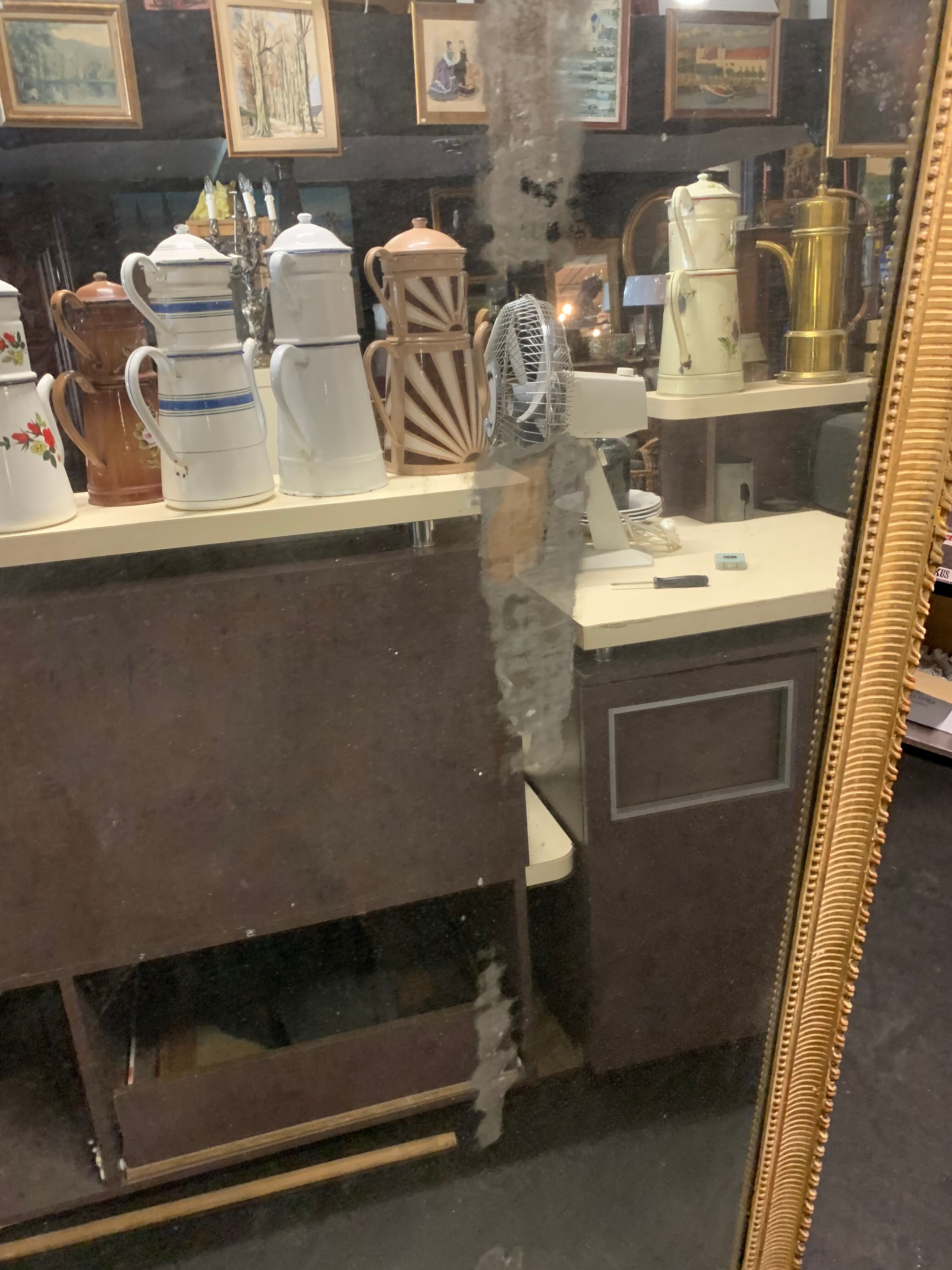 Golden Louis Philippe Mirror with gold leaf 207x140