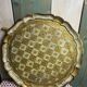 Grand plateau en bois florentin vintage