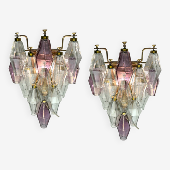 Murano Glass Polygon Sconces