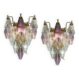 Murano Glass Polygon Sconces