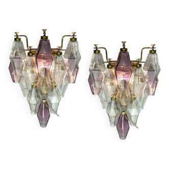 Murano Glass Polygon Sconces
