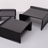 Rosenthal Large Black Fiberglass nesting tables 1970s Germany