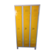 Yellow and beige metal cabinet