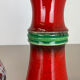 Ensemble de 2 vases multicolores en poterie Fat Lava Op Art fabriqués par JASBA Ceramics Allemagne