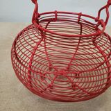 Panier salade œufs rouge ancien