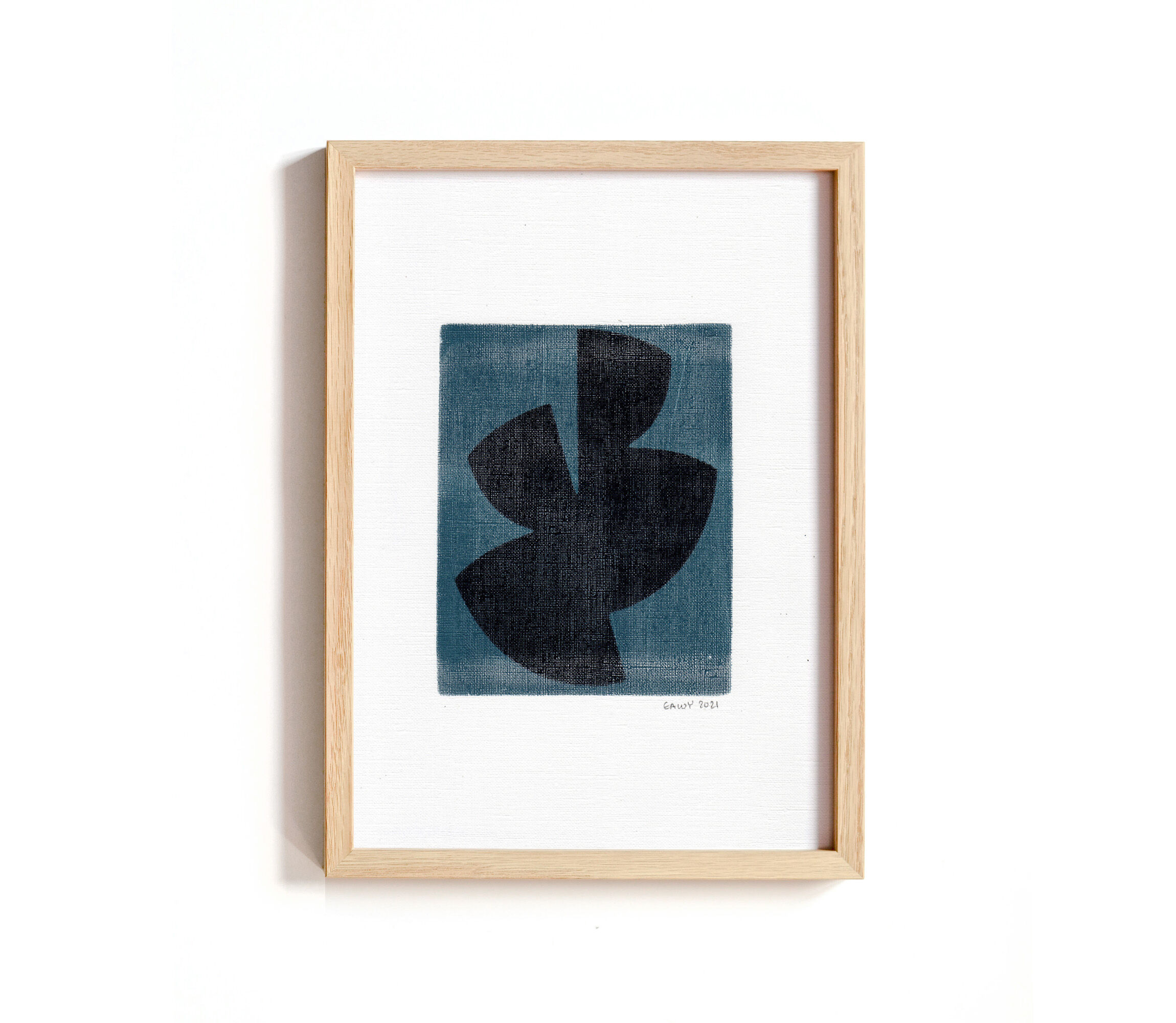 Trio of paintings on paper by Eawy