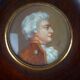 Miniature gouache portrait, 19th century, of an aristocratic man in profile