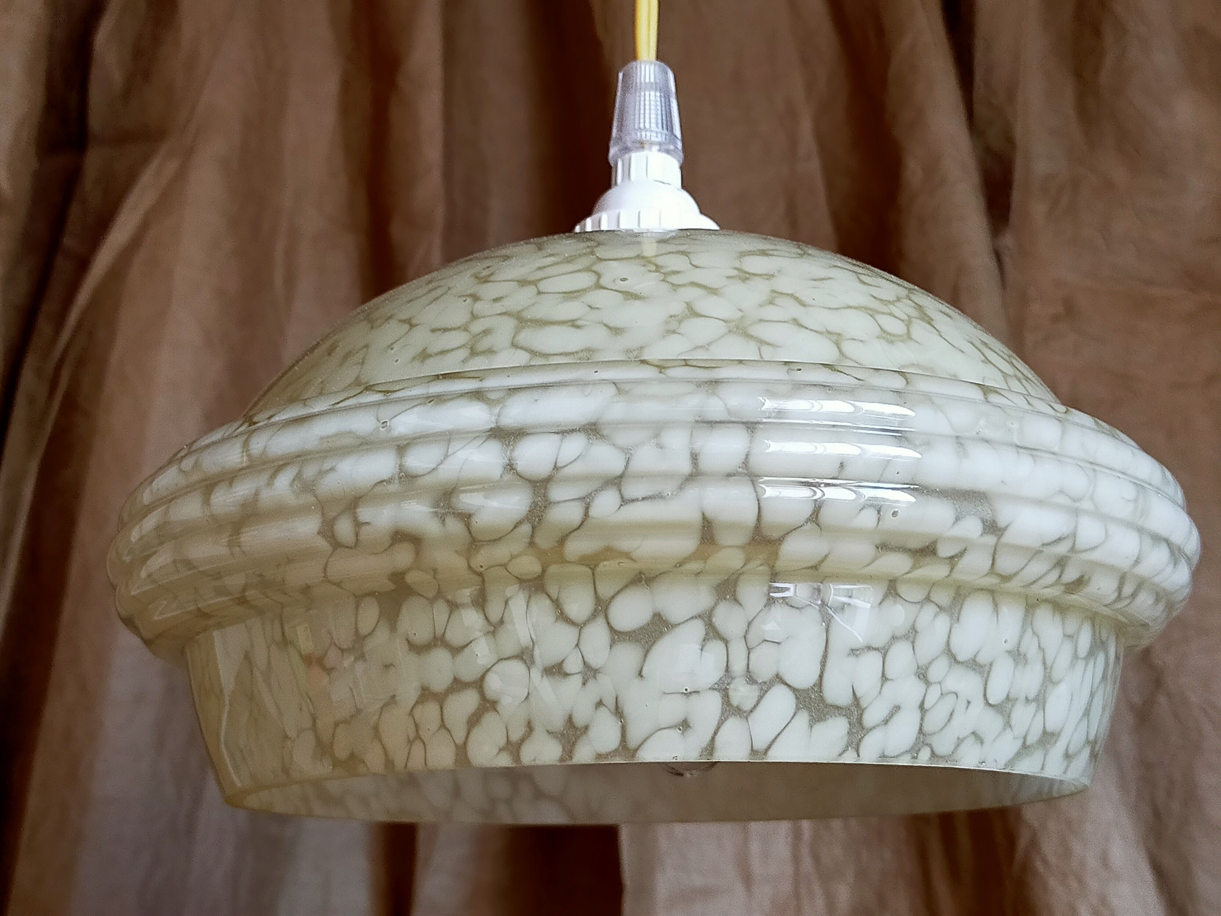 Clichy Glass Art-Deco Suspension