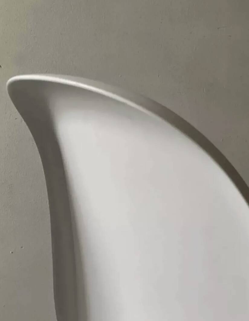 White monobloc design chair by Verner Panton, white edition Vitra.