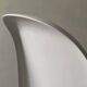 White monobloc design chair by Verner Panton, white edition Vitra.