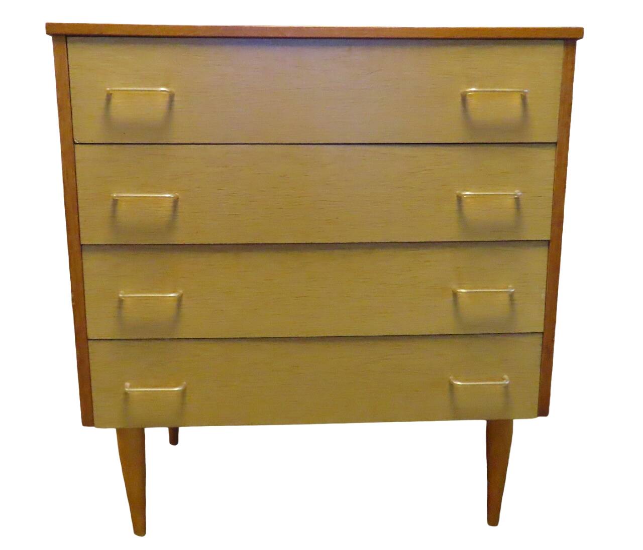 Vintage 4-drawer chest of drawers 1960