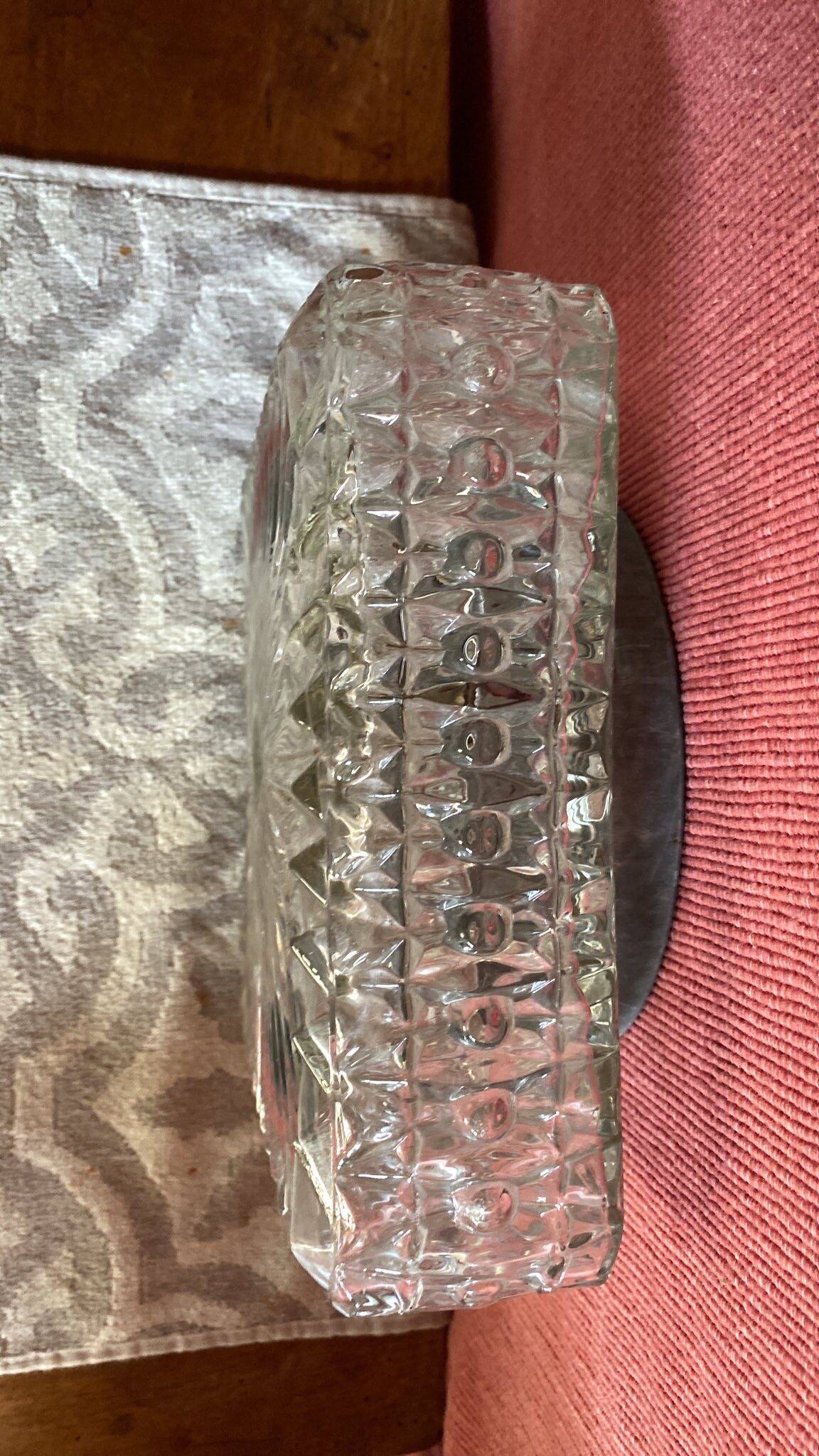 Molded glass ceiling light 1970s