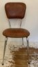 VINTAGE BROWN FAUX LEATHER CHAIR