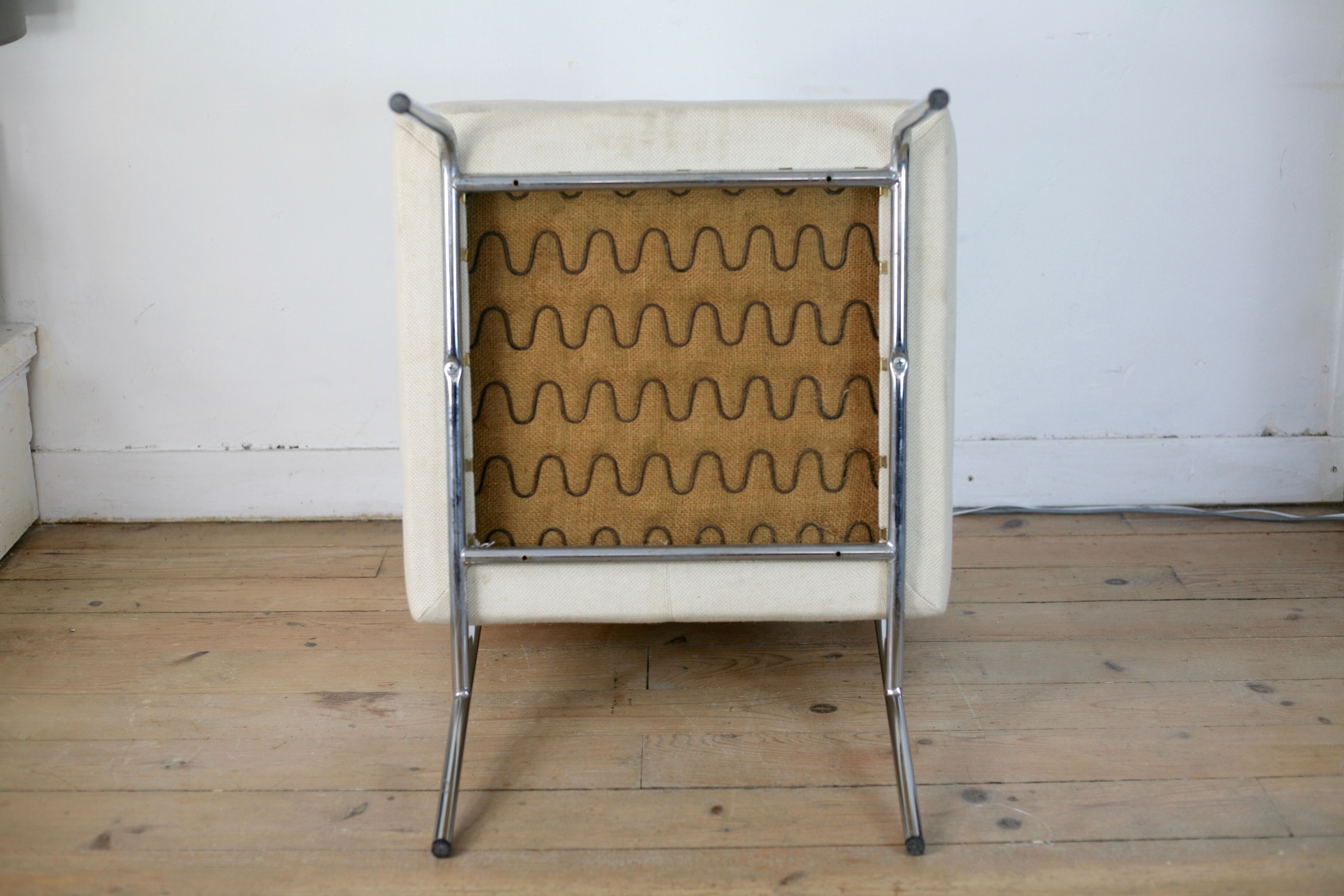 Pair of 60s heaters, steel and wool, France