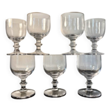 Large crystal beer or dessert glasses, 2 heights