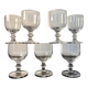 Large crystal beer or dessert glasses, 2 heights