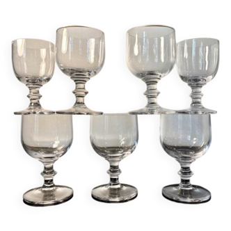 Large crystal beer or dessert glasses, 2 heights