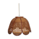 Cane and braided rattan hanging lamp