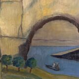 Landscape with a signed bridge
