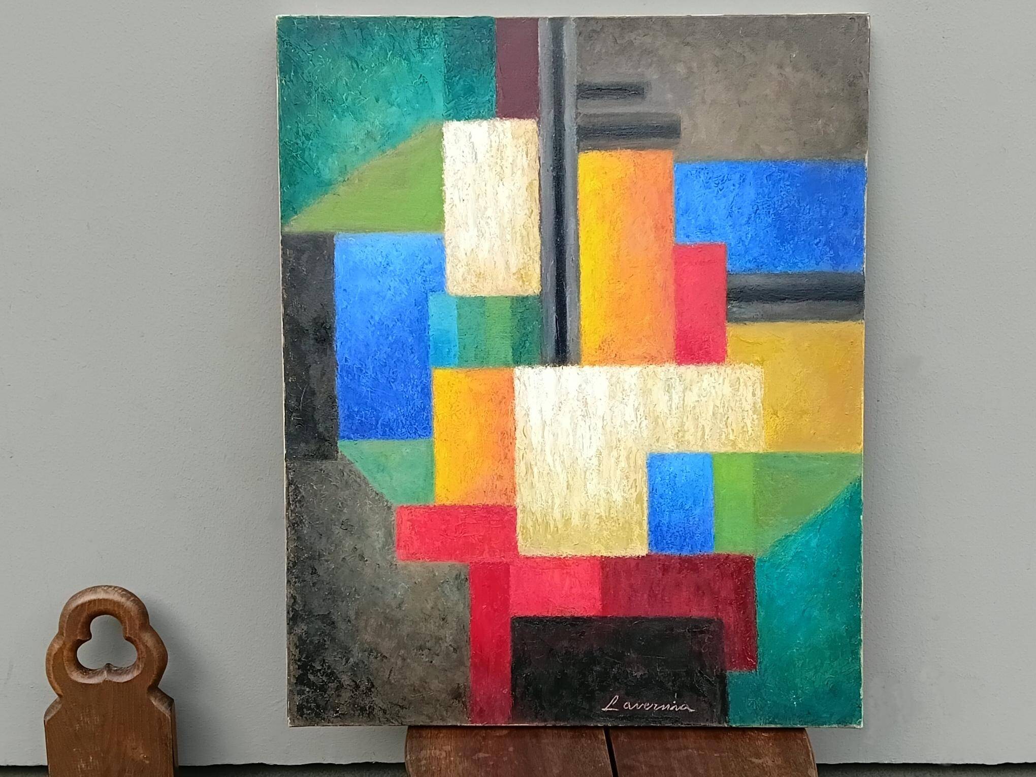 Oil painting on canvas signed Angelina Lavernia